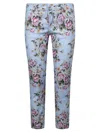 Dsquared2 Flower Print Jeans In Mix Of Colors
