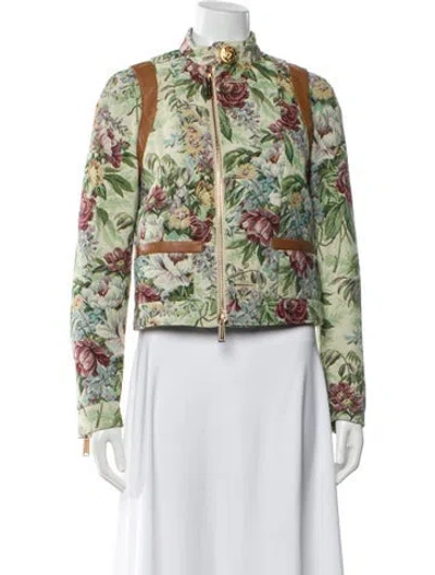 Pre-owned Dsquared2 Floral Print Evening Jacket In Green