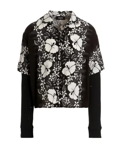 DSQUARED2 DSQUARED2 FLORAL-PRINT LONG-SLEEVED SHIRT