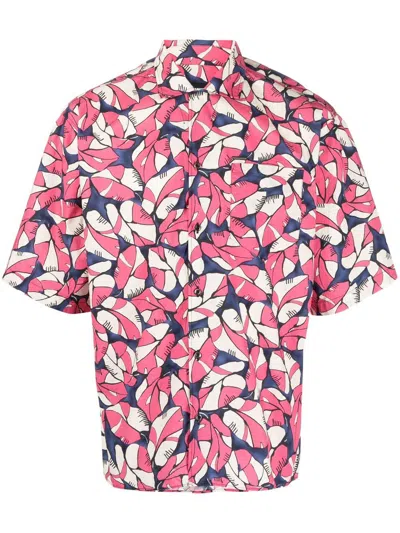 Dsquared2 Floral-print Shirt In Pink