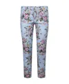 Dsquared2 Flower Print Jeans In Blue