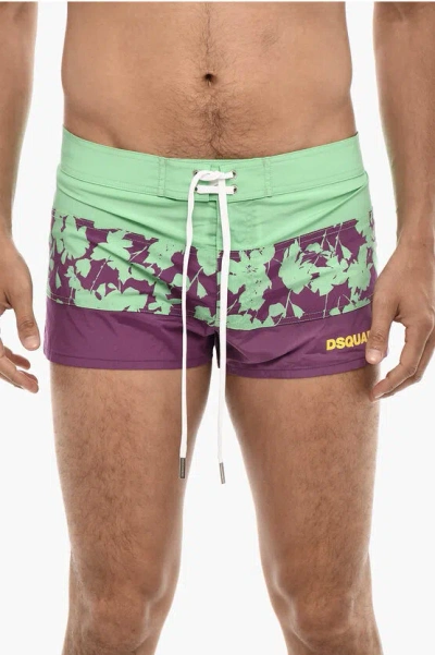 Dsquared2 Floral Print Swim Shorts Grösse 48 In Green