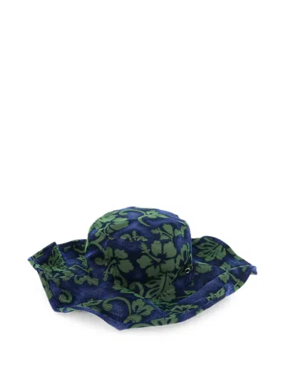Dsquared2 Floral-pattern Hat In Blue