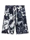 Dsquared2 Floral-pattern Shorts In Blue