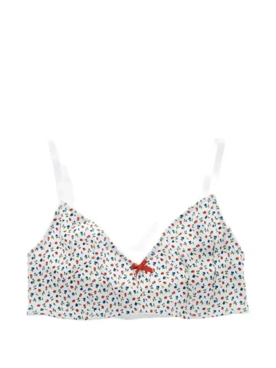 Dsquared2 Floral-print Bra In White