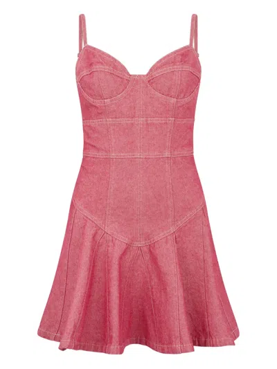 Dsquared2 Flouncy Zip-fastening Dress In Pink