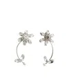 Dsquared2 Floral Crystal Earrings In White