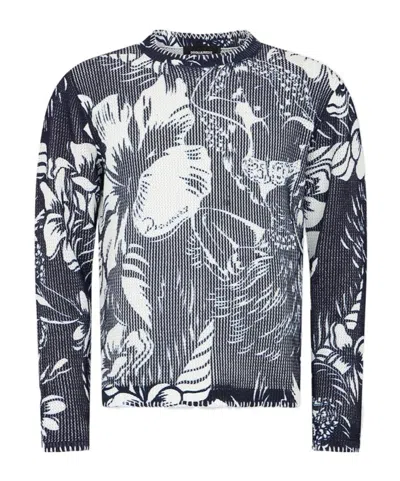 DSQUARED2 FLOWER-PATTERN SWEATER
