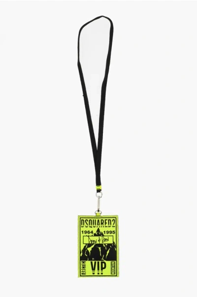 Dsquared2 Fluorescent Leather Neck Card Holder