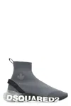 Dsquared2 Logo High-top Board Shoes In Grey