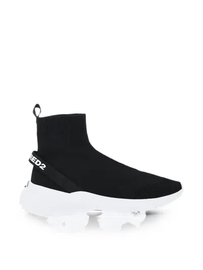 Dsquared2 Fly Logo-detail Sneakers In Black