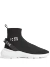 Dsquared2 Fly Sock-style Sneakers In Black