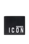 Dsquared2 Icon Logo Print Wallet In Black