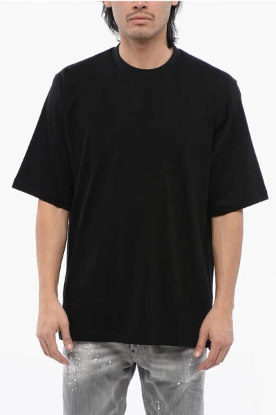 Dsquared2 Football Fit Cotton Blend T-shirt With Logo Patch In White