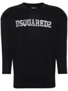 Dsquared2 Football Black T-shirt With Shoulder Pads And Lettering Logo Print On The Front In Cotton And Viscos In Black