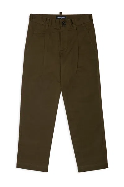 Dsquared2 Kids' Formal Chino Pants In Green