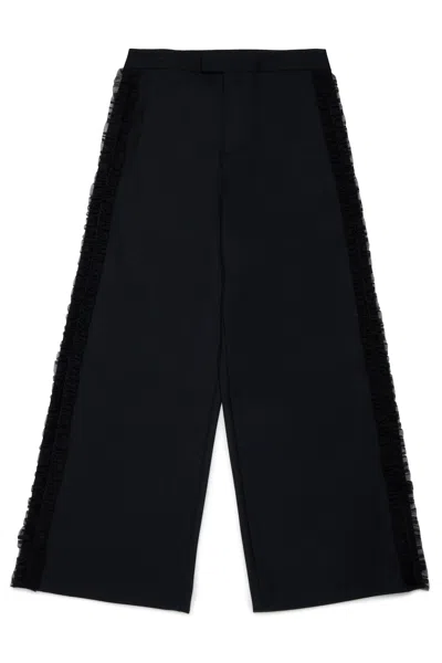 Dsquared2 Kids' Formal Pants With Pleated Inserts In Black