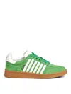 Dsquared2 Sneakers In Suede Con Bande In Pelle In Green