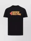Dsquared2 Black Crewneck T-shirt With Print On The Front And Logo Lettering On The Rear In Cotton Man In Black