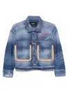 Dsquared2 Summer Lovers Denim Jacket Rafia Profiles In Blau
