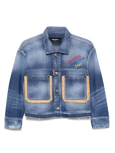 DSQUARED2 FRINGED DENIM JACKET