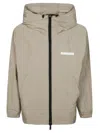 Dsquared2 Front-zippered Windbreaker Jacket With Adjustable Hood In Neutral
