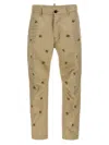 DSQUARED2 DSQUARED2 FRUIT EMBROIDERED CHINO PANTS