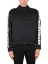 Dsquared2 Dean Full-zip Nylon Sweatshirt In Black