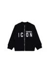 Dsquared2 Icon-print Zip-up Sweatshirt In Black