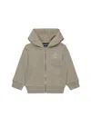 Dsquared2 Full-zip Sweatshirt With Maple Leaf In Grey