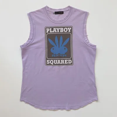 Pre-owned Dsquared2 F/w 2003 Playboy Sleeveless T-shirt In Purple