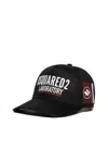 Dsquared2 Gabardine Baseball Cap With Logo Laboratory In Black