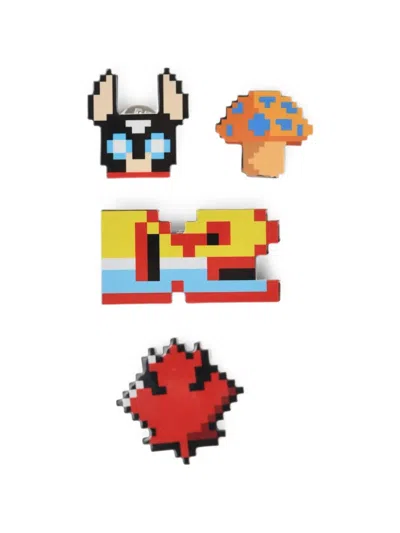 Dsquared2 Gaming Pixel-art Pins In Multi