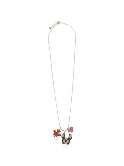 Dsquared2 Gaming Rhinestone Necklace In Multi