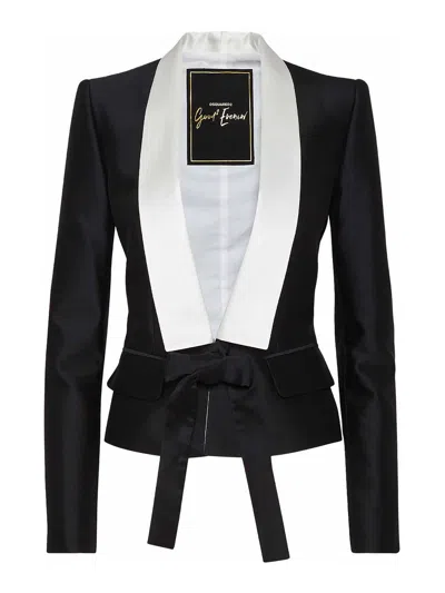 DSQUARED2 GATSBY FIT BLACK VIRGIN WOOL
