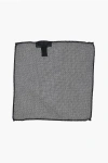 Dsquared2 Solid Color Gauzed Silk Pocket Square In Black
