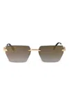 Dsquared2 Geometric-frame Sunglasses In Gold