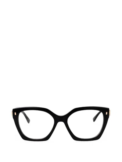 Dsquared2 Geometric-frame Glasses In Black