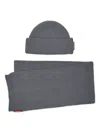 Dsquared2 Geripptes Schal-set In Gray