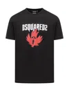 Dsquared2 Horror Maple Leaf-print T-shirt In Black