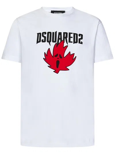 Dsquared2 Ghost Maple Leaf T-shirt In White