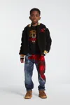 Dsquared2 Giacca Bomber In Teddy Con Patch Bear In Black