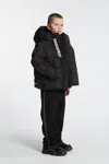 Dsquared2 Short Padded Jacket With Hood And  Logo In Black