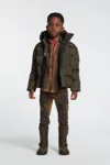 Dsquared2 Short Padded Jacket With Hood And  Logo In Black