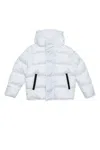 Dsquared2 Short Padded Jacket With Hood And  Logo In White
