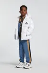 Dsquared2 Short Padded Jacket With Logo Maple Leaf In White