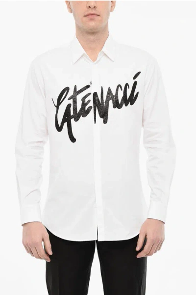Dsquared2 Giltter Print Catenacci Shirt In White