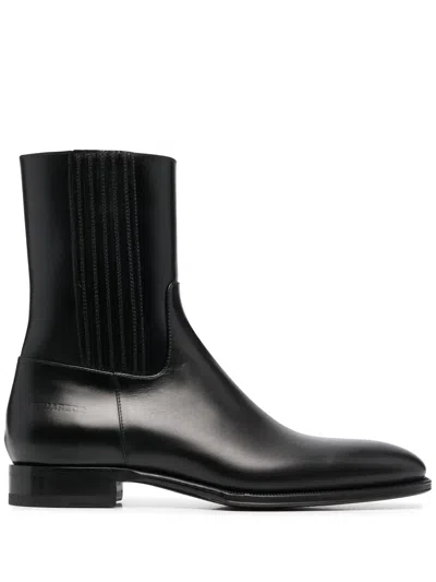 Dsquared2 Glam Punk Ankle Boots In Black
