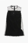 Dsquared2 Glittered Sheer Minidress In Black