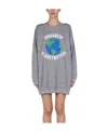 Dsquared2 Globetrotter Print Jumper Dress In Gray
